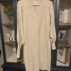 Balloon Sleeve Sweater Dress Size XL NWOT
